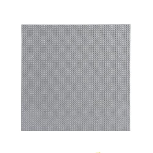 BSPAS Grundplatte 40 x 40 cm bzw. 50 x 50 Noppen Platten für Lego Stadtleben, Bauplatten kompatibel mit Lego (Grau) von BSPAS