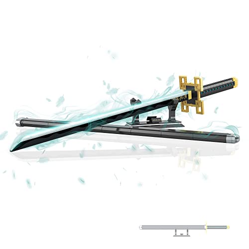 Anime Schwert Katana Splicing Model Building Blocks, 771 Teile, 39,3 Zoll Samurai Schwert Set mit Scheide und Ständer, Cosplay Anime Sword Katana von BSSW