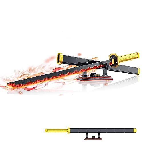Anime Sword Katana Splicing Model Building Blocks, 606 Teile, 99 cm, Samurai Schwert Set mit Scheide und Ständer, Cosplay Anime Schwert Katana Anime Sword Katana Splicing Model Building Blocks, 606 Teile, 99 cm, Samurai Schwert Set mit Scheide und Ständer, Cosplay Anime Schwert Katana von BSSW