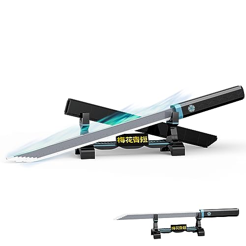 BSSW 21176 Anime Samurai Schwert Baustein Modell Set, 568 Teile Mini Blocks, 50,6 cm Katana Bauset, mit Scheide und Ständer, Anime-Serien-Bausteinmodell, Cosplay Requisiten, als Geschenk von BSSW