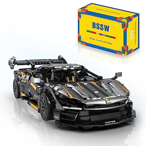 BSSW GL-10610 Supersportwagen-Bausteine Set, Technic Automodell-Bausteine ​​im Maßstab 1:14, 1626 Teile, Sammlerstücke für Rennmodelle für Erwachsene von BSSW