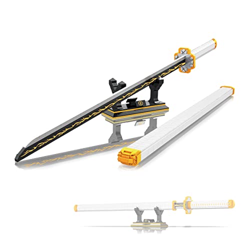 BSSW Anime Sword Bausteine Modell, 956 Teile, 38,8-Zoll-Samurai-Schwert-Set, mit Scheide und Stnder, Cosplay Anime Schwerter BSSW Anime Sword Bausteine Modell, 956 Teile, 38,8-Zoll-Samurai-Schwert-Set, mit Scheide und Stnder, Cosplay Anime Schwerter von BSSW