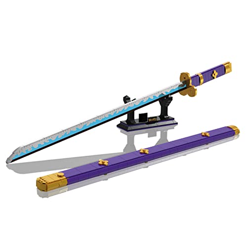 BSSW Anime Schwert Baustein Modelle - 936 Teile, 38,8 Zoll Samurai Set Mit Scheide und Ständer, Cosplay Katana von BSSW