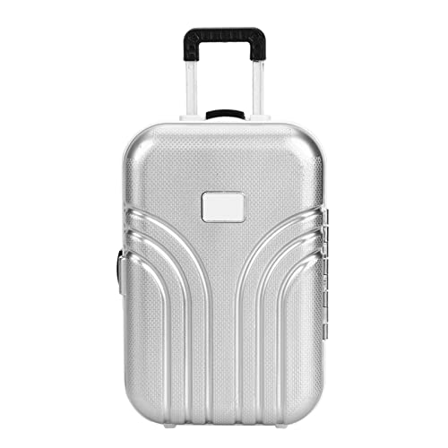 15cm Koffer Spielzeug Niedliche Simulation Rolling Suitcase Mini Kunststoff Gepäck Pretend Play Montessori Spielzeug für Mädchen und Jungen (Silber) von BSTCAR