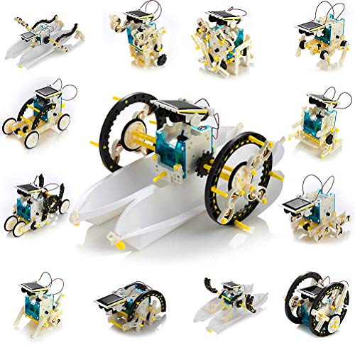 BSTCAR 13 in 1 Solar Roboter Set, STEM Spielzeug Roboter Bausatz Elektronik Baukasten mit Solar Wissenschaft, Experimente Spielzeug für Über 8 Jahre Alt von BSTCAR