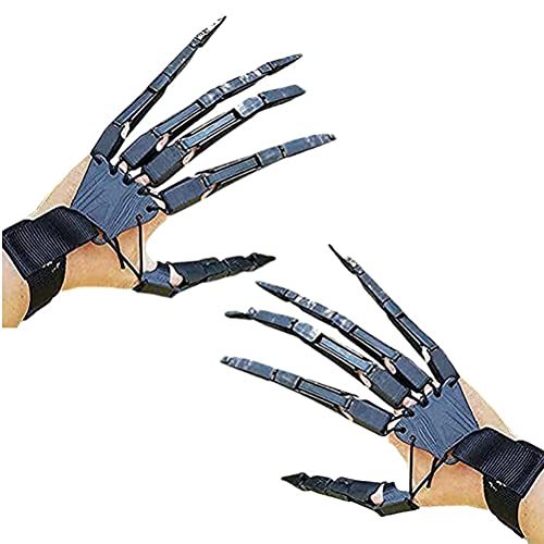 BSTCAR 2 Stück Lange Krallen, Halloween Gelenkkrallen Handschuhe mit flexiblem Gelenk, Horror Skelett Hand Knochen Reaper Handschuhe Cosplay Requisiten geeignet die meisten BSTCAR 2 Stück Lange Krallen, Halloween Gelenkkrallen Handschuhe mit flexiblem Gelenk, Horror Skelett Hand Knochen Reaper Handschuhe Cosplay Requisiten geeignet die meisten von BSTCAR