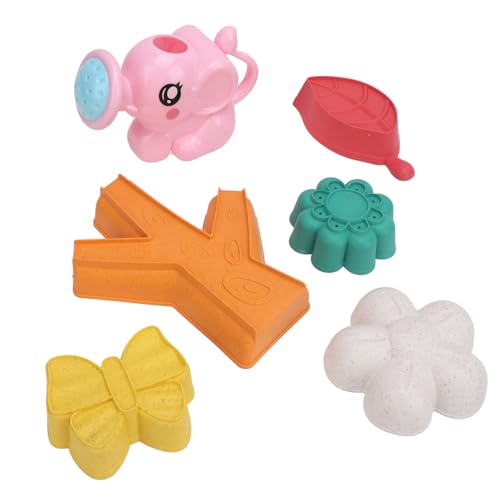BSTCAR Cartoon Sandspielzeug 5 Sandformen und 1 Sprinkler, Strandspielzeugset für Kinder Mädchen Jungen Sommer Strandspiele von BSTCAR