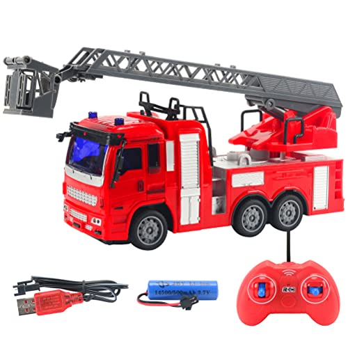 BSTCAR Ferngesteuertes Feuerwehrauto mit LED-Lichtern,RC-Feuerwehrauto Spielzeug Sprühendes Wasser Auto Lastwagen Rettung Spielzeug für Kinder Mädchen (Ferngesteuertes BSTCAR Ferngesteuertes Feuerwehrauto mit LED-Lichtern,RC-Feuerwehrauto Spielzeug Sprühendes Wasser Auto Lastwagen Rettung Spielzeug für Kinder Mädchen (Ferngesteuertes von BSTCAR