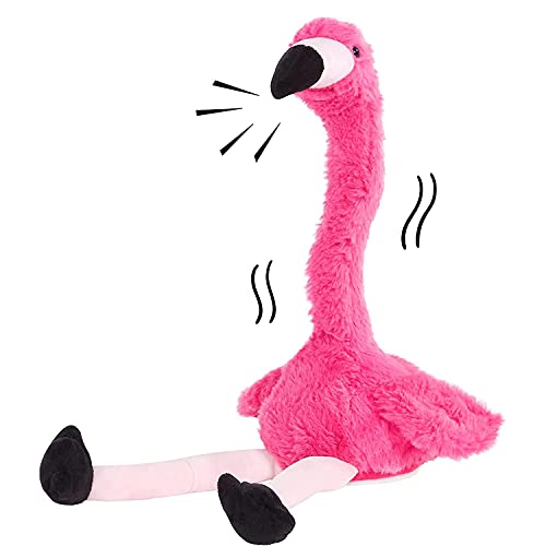 BSTCAR Flamingo Spielzeug, Sprechender Flamingo Elektrisches Spielzeug Süßer Plüschflamingo 35cm, Geschenk für Baby Kinder von BSTCAR