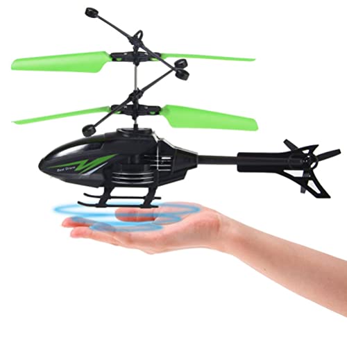 BSTCAR Flug Hubschrauber, Infrarot LED Fliegender Heli Spielzeug IR Sensor Hubschrauber Kinder Handsteuerung Spiel für Draußen (Ohne Fernbedienung) von BSTCAR