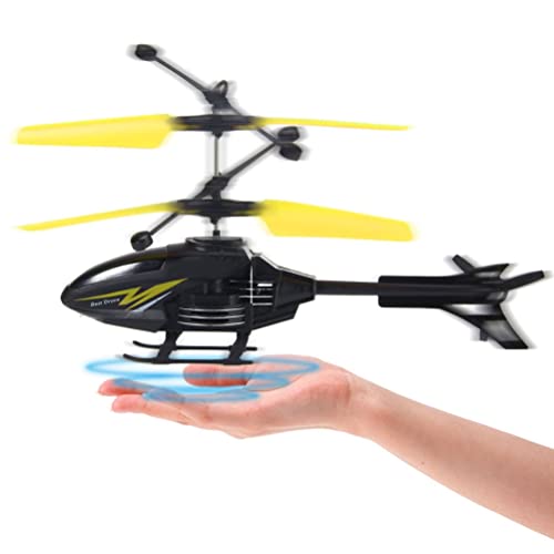 BSTCAR Flug Hubschrauber, Infrarot LED Fliegender Heli Spielzeug IR Sensor Hubschrauber Kinder Handsteuerung Spiel für Draußen (Ohne Fernbedienung) von BSTCAR