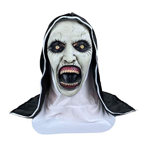 BSTCAR Halloween Gruselige Vollkopfmaske mit beleuchteten Augen, Realistische Latex Gruselige Maske für Erwachsene Spielrequisite für Halloween Party Kostüm (Wie gezeigt) von BSTCAR