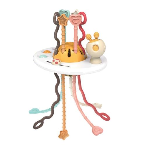 BSTCAR Montessori Spielzeug Silikon-Zugschnur Aktivitätsspielzeug Lustige Zugschnur Interaktiver sensorischer Beißring Feinmotorisches Spielzeug Geschenke (Interaktives BSTCAR Montessori Spielzeug Silikon-Zugschnur Aktivitätsspielzeug Lustige Zugschnur Interaktiver sensorischer Beißring Feinmotorisches Spielzeug Geschenke (Interaktives von BSTCAR