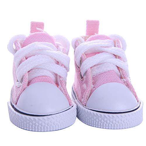 BSTCAR Puppenschuhe 5,5CM Mini Schuhe Klassische Sehr Klein Canvas Schuhe Stoff Schuhe Fingerspielzeug für Puppen, Kind-Geschenk-Spielzeug von BSTCAR