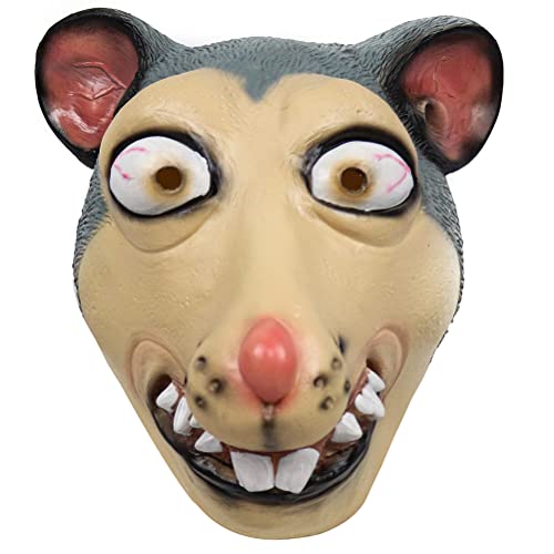 BSTCAR Ratte Maske Erwachsene, Tier Latex Ratte Maske Vollkopfmaske Halloween Karneval Party Kopf Party Lustige Cosplay von BSTCAR