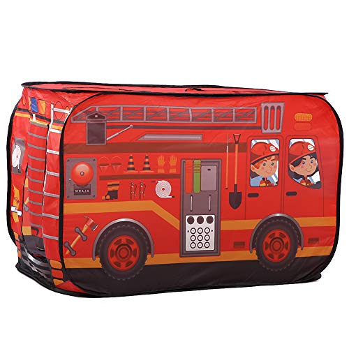 Eiswagen Zelt Feuerwehrauto Zelt Rollenspiel Eiswagen Zelt, Innen- und Außenspielhaus für Baby Kinder Spaß Spielen, Geschenk (Feuerwehrauto) von BSTCAR