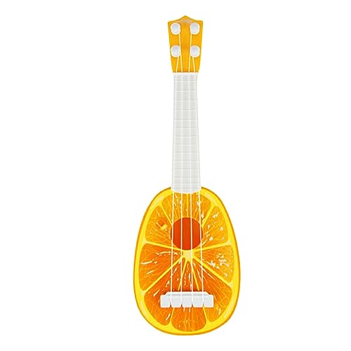 Kinder Ukulele Spielzeug 4 Saiten Ukulele Modell Musikinstrument Lernspielzeug Mini-Gitarre für Kinder im Alter von 3 Jahren alt + (Orange) von BSTCAR