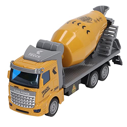 Zementmischer Spielzeug LKW 1:48 Maßstab Pull Back Auto Spielzeug Cement Mixer Pretend Play Fahrzeug für 3 Jahre alt über Kinder (Flacher Kopf) von BSTCAR