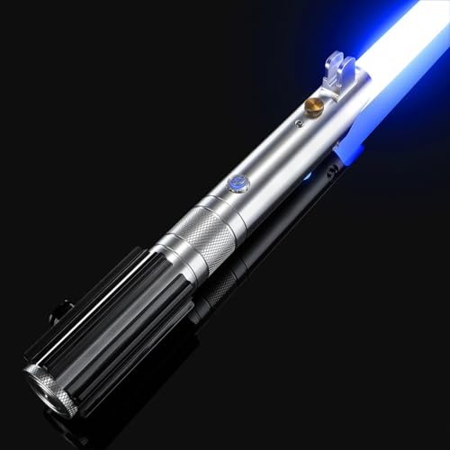 BSTSABER RGB-Lichtschwert mit App-Steuerung, sanfter Schwung, 16 Sets, Soundeffekte, 3 Lichteffekte und 16 Farbwechsel, Metall-Lichtschwert für Erwachsene und Kinder, Cosplay-Geschenk (RGB 16 von BSTSABER