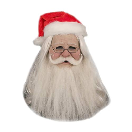 BSTTAI Weihnachtsmann Maske, Der Weihnachtsmann spielt die Maske Weihnachtsmann-Latex-Kopfmaske Für Weihnachten,Karneval,Kostüm,Cosplay,Halloween,Party von BSTTAI