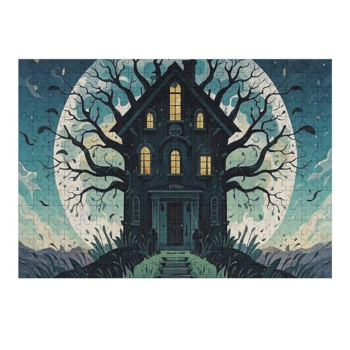 300 PCS Jigsaw Puzzles The Spooky Haunted House Tree Puzzles Personalized Puzzle Wooden Picture Puzzle for Adults Photo Puzzle Art Wall Hanging Decor for Birthday Wedding Valentine's Day Anniversary 300 PCS Jigsaw Puzzles The Spooky Haunted House Tree Puzzles Personalized Puzzle Wooden Picture Puzzle for Adults Photo Puzzle Art Wall Hanging Decor for Birthday Wedding Valentine's Day Anniversary von BTCOWZRV
