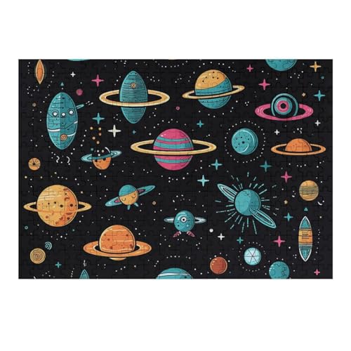 300 PCS Jigsaw Puzzles Whimsical Universe Puzzles Personalized Puzzle Wooden Picture Puzzle for Adults Photo Puzzle Art Wall Hanging Decor for Birthday Wedding Valentine's Day Anniversary von BTCOWZRV