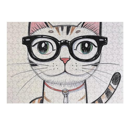 300 PCS Puzzle Design Hipster Katze Kätzchen Brille Puzzles Personalisiertes Puzzle Holzbild Puzzle für Erwachsene Foto Puzzle Kunst Wandbehang Dekor für Geburtstag Hochzeit Valentinstag Jahrestag 300 PCS Puzzle Design Hipster Katze Kätzchen Brille Puzzles Personalisiertes Puzzle Holzbild Puzzle für Erwachsene Foto Puzzle Kunst Wandbehang Dekor für Geburtstag Hochzeit Valentinstag Jahrestag von BTCOWZRV