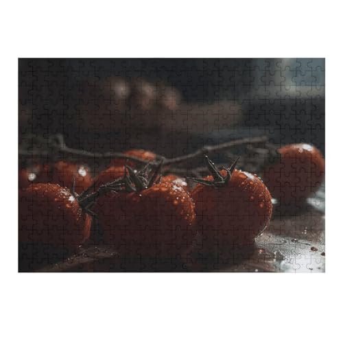 300 PCS Puzzles Red Tomatoes Puzzles Personalized Puzzle Wooden Picture Puzzle for Adults Photo Puzzle Art Wall Hanging Decor for Birthday Wedding Valentine's Day Anniversary von BTCOWZRV