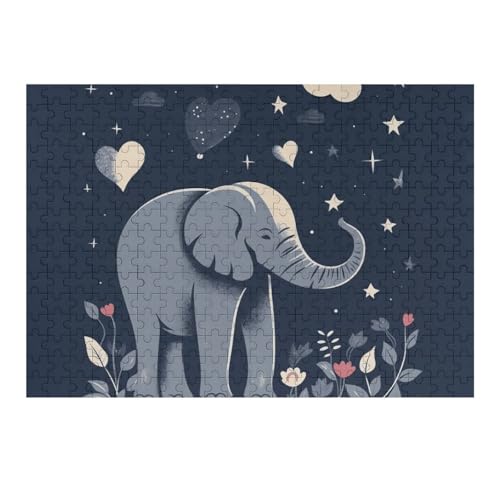 300 Stück Puzzle, Nachtszene, Elefanten-Puzzle, personalisiertes Puzzle, Holzbild, Puzzle für Erwachsene, Fotopuzzle, Kunst, Wandbehang, Dekoration für Geburtstag, Hochzeit, Valentinstag, Jahrestag 300 Stück Puzzle, Nachtszene, Elefanten-Puzzle, personalisiertes Puzzle, Holzbild, Puzzle für Erwachsene, Fotopuzzle, Kunst, Wandbehang, Dekoration für Geburtstag, Hochzeit, Valentinstag, Jahrestag von BTCOWZRV