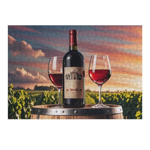 300-teiliges Puzzle, Holz-Weinfass auf Weinflasche, Puzzle, personalisiertes Puzzle, Holzbild, Puzzle für Erwachsene, Fotopuzzle, Kunst, Wandbehang, Dekoration für Geburtstag, Hochzeit, Valentinstag 300-teiliges Puzzle, Holz-Weinfass auf Weinflasche, Puzzle, personalisiertes Puzzle, Holzbild, Puzzle für Erwachsene, Fotopuzzle, Kunst, Wandbehang, Dekoration für Geburtstag, Hochzeit, Valentinstag von BTCOWZRV