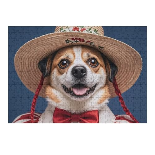 300-teiliges Puzzle, Hund mit besticktem Hut, personalisiertes Puzzle, Holzbild, Puzzle für Erwachsene, Fotopuzzle, Kunst, Wandbehang, Dekoration für Geburtstag, Hochzeit, Valentinstag, Jahrestag 300-teiliges Puzzle, Hund mit besticktem Hut, personalisiertes Puzzle, Holzbild, Puzzle für Erwachsene, Fotopuzzle, Kunst, Wandbehang, Dekoration für Geburtstag, Hochzeit, Valentinstag, Jahrestag von BTCOWZRV
