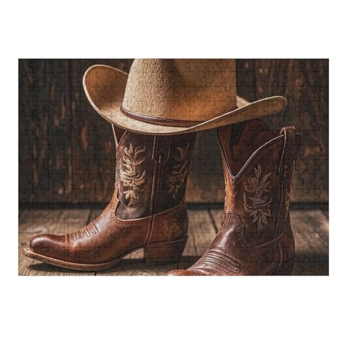 300-teiliges Puzzle, traditionelle Rodeo-Cowboyhüte und Cowgirl-Stiefel, Puzzle, personalisiertes Puzzle, Holzbild, Puzzle für Erwachsene, Fotopuzzle, Kunst, Wandbehang, Dekoration für Geburtstag 300-teiliges Puzzle, traditionelle Rodeo-Cowboyhüte und Cowgirl-Stiefel, Puzzle, personalisiertes Puzzle, Holzbild, Puzzle für Erwachsene, Fotopuzzle, Kunst, Wandbehang, Dekoration für Geburtstag von BTCOWZRV