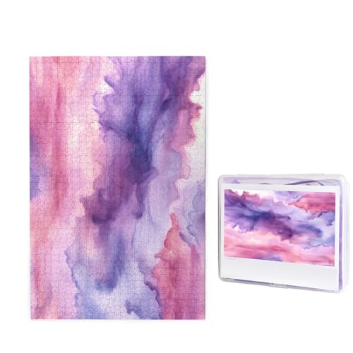 Abstraktes Aquarell-Puzzle, 1000 Teile, personalisiertes Puzzle, Holzbild, Puzzle für Erwachsene, Fotopuzzle, Kunst, Wandbehang, Dekoration für Geburtstag, Hochzeit, Valentinstag, Jahrestag Abstraktes Aquarell-Puzzle, 1000 Teile, personalisiertes Puzzle, Holzbild, Puzzle für Erwachsene, Fotopuzzle, Kunst, Wandbehang, Dekoration für Geburtstag, Hochzeit, Valentinstag, Jahrestag von BTCOWZRV