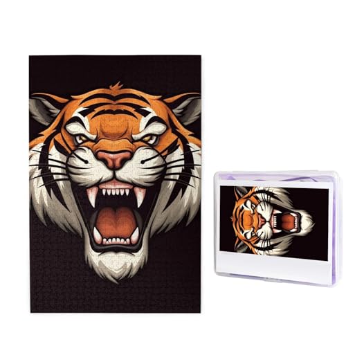 Big Mouth Tiger Puzzles 1000 Teile Puzzle Personalisiertes Puzzle Holzbild Puzzle für Erwachsene Foto Puzzle Kunst Wandbehang Dekor für Geburtstag Hochzeit Valentinstag Jahrestag Big Mouth Tiger Puzzles 1000 Teile Puzzle Personalisiertes Puzzle Holzbild Puzzle für Erwachsene Foto Puzzle Kunst Wandbehang Dekor für Geburtstag Hochzeit Valentinstag Jahrestag von BTCOWZRV