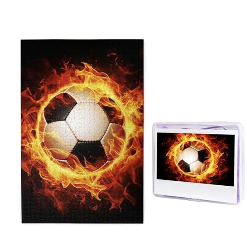 Brennende Fußball-Puzzles, 1000 Teile, personalisiertes Puzzle, Holzbild, Puzzle für Erwachsene, Fotopuzzle, Kunst, Wandbehang, Dekor für Geburtstag, Hochzeit, Valentinstag, Jahrestag Brennende Fußball-Puzzles, 1000 Teile, personalisiertes Puzzle, Holzbild, Puzzle für Erwachsene, Fotopuzzle, Kunst, Wandbehang, Dekor für Geburtstag, Hochzeit, Valentinstag, Jahrestag von BTCOWZRV