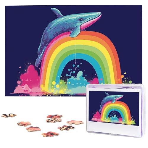 Buntes Wal auf Regenbogen-Puzzle, personalisiertes Holzpuzzle, 1000 Teile, individuelle Puzzle, Bildpuzzle, Hochzeitspuzzle für Erwachsene, Geburtstage, Muttertag Buntes Wal auf Regenbogen-Puzzle, personalisiertes Holzpuzzle, 1000 Teile, individuelle Puzzle, Bildpuzzle, Hochzeitspuzzle für Erwachsene, Geburtstage, Muttertag von BTCOWZRV