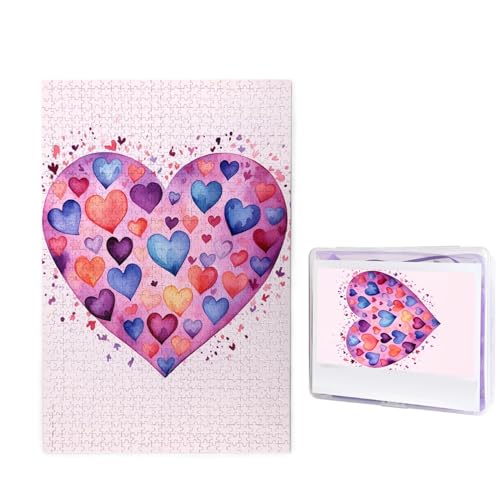 Ein Aquarell-Herz-Puzzle, 1000 Teile, personalisiertes Puzzle, Holzbild, Puzzle für Erwachsene, Fotopuzzle, Kunst, Wandbehang, Dekoration für Geburtstag, Hochzeit, Valentinstag, Jahrestag Ein Aquarell-Herz-Puzzle, 1000 Teile, personalisiertes Puzzle, Holzbild, Puzzle für Erwachsene, Fotopuzzle, Kunst, Wandbehang, Dekoration für Geburtstag, Hochzeit, Valentinstag, Jahrestag von BTCOWZRV