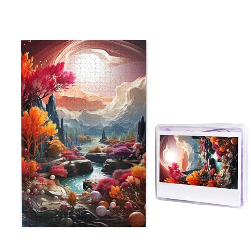 Ein Garten voller lustiger Puzzles, 1000 Teile, personalisiertes Puzzle, Holzbild, Puzzle für Erwachsene, Fotopuzzle, Kunst, Wandbehang, Dekoration für Geburtstag, Hochzeit, Valentinstag, Jahrestag von BTCOWZRV