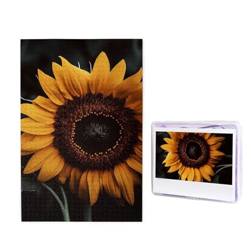 Ein Sonnenblumen-Puzzle, 1000 Teile, personalisiertes Puzzle, Holzbild, Puzzle für Erwachsene, Fotopuzzle, Kunst, Wandbehang, Dekor für Geburtstag, Hochzeit, Valentinstag, Jahrestag von BTCOWZRV