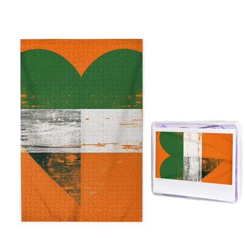 Herzförmiges Puzzle mit irischer Flagge, 1000 Teile, personalisiertes Puzzle, Holzbild, Puzzle für Erwachsene, Fotopuzzle, Kunst, Wandbehang, Dekoration für Geburtstag, Hochzeit, Valentinstag Herzförmiges Puzzle mit irischer Flagge, 1000 Teile, personalisiertes Puzzle, Holzbild, Puzzle für Erwachsene, Fotopuzzle, Kunst, Wandbehang, Dekoration für Geburtstag, Hochzeit, Valentinstag von BTCOWZRV