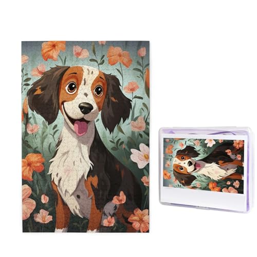 Hunde- und Blumenpuzzles, 1000 Teile, personalisiertes Puzzle, Holzbild, Puzzle für Erwachsene, Fotopuzzle, Kunst, Wandbehang, Dekor für Geburtstag, Hochzeit, Valentinstag, Jahrestag Hunde- und Blumenpuzzles, 1000 Teile, personalisiertes Puzzle, Holzbild, Puzzle für Erwachsene, Fotopuzzle, Kunst, Wandbehang, Dekor für Geburtstag, Hochzeit, Valentinstag, Jahrestag von BTCOWZRV
