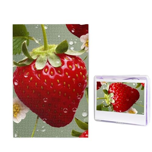 Lovely Strawberry Puzzles 1000 Pieces Jigsaw Puzzles Personalized Puzzle Wooden Picture Puzzle for Adults Photo Puzzle Art Wall Hanging Decor for Birthday Wedding Valentine's Day Anniversary Lovely Strawberry Puzzles 1000 Pieces Jigsaw Puzzles Personalized Puzzle Wooden Picture Puzzle for Adults Photo Puzzle Art Wall Hanging Decor for Birthday Wedding Valentine's Day Anniversary von BTCOWZRV