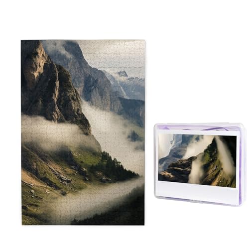 Misty Mountains Puzzles, 1000 Teile, personalisiertes Puzzle, Holzbild, Puzzle für Erwachsene, Fotopuzzle, Kunst, Wandbehang, Dekor für Geburtstag, Hochzeit, Valentinstag, Jahrestag Misty Mountains Puzzles, 1000 Teile, personalisiertes Puzzle, Holzbild, Puzzle für Erwachsene, Fotopuzzle, Kunst, Wandbehang, Dekor für Geburtstag, Hochzeit, Valentinstag, Jahrestag von BTCOWZRV