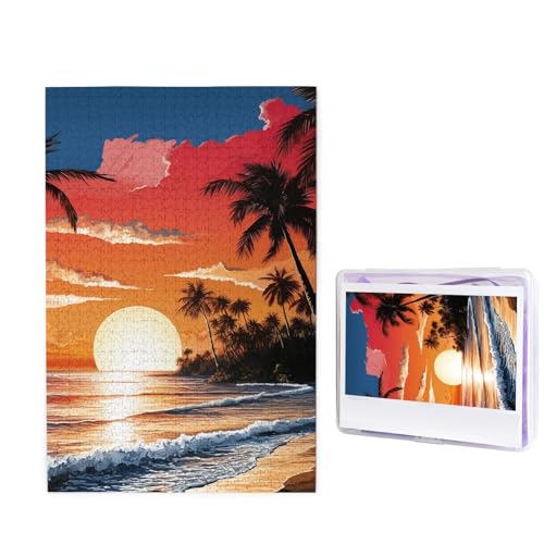 Palmen und Sonnenuntergang Puzzle, 1000 Teile, personalisiertes Puzzle, Holzbild, Puzzle für Erwachsene, Fotopuzzle, Kunst, Wandbehang, Dekoration für Geburtstag, Hochzeit, Valentinstag, Jahrestag Palmen und Sonnenuntergang Puzzle, 1000 Teile, personalisiertes Puzzle, Holzbild, Puzzle für Erwachsene, Fotopuzzle, Kunst, Wandbehang, Dekoration für Geburtstag, Hochzeit, Valentinstag, Jahrestag von BTCOWZRV