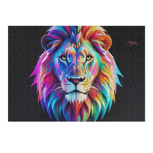Puzzle, 300 Teile, Mystische Löwen, Puzzle, Holzbild, Puzzle für Erwachsene, Fotopuzzle, Kunst, Wandbehang, Dekoration für Geburtstag, Hochzeit, Valentinstag, Jahrestag Puzzle, 300 Teile, Mystische Löwen, Puzzle, Holzbild, Puzzle für Erwachsene, Fotopuzzle, Kunst, Wandbehang, Dekoration für Geburtstag, Hochzeit, Valentinstag, Jahrestag von BTCOWZRV