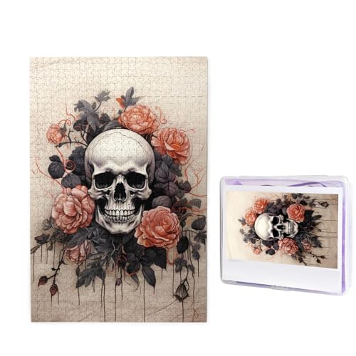 Puzzle mit antikem Totenkopf und Blumen, 1000 Teile, personalisiertes Puzzle, Holzbild, Puzzle für Erwachsene, Fotopuzzle, Kunst, Wandbehang, Dekoration für Geburtstag, Hochzeit, Valentinstag Puzzle mit antikem Totenkopf und Blumen, 1000 Teile, personalisiertes Puzzle, Holzbild, Puzzle für Erwachsene, Fotopuzzle, Kunst, Wandbehang, Dekoration für Geburtstag, Hochzeit, Valentinstag von BTCOWZRV