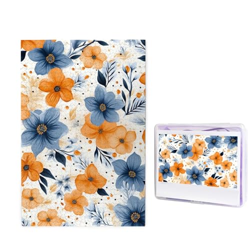 Puzzle mit blauen und orangen Blumen, 1000 Teile, personalisiertes Puzzle, Holzbild, Puzzle für Erwachsene, Fotopuzzle, Kunst, Wandbehang, Dekoration für Geburtstag, Hochzeit, Valentinstag, Jahrestag Puzzle mit blauen und orangen Blumen, 1000 Teile, personalisiertes Puzzle, Holzbild, Puzzle für Erwachsene, Fotopuzzle, Kunst, Wandbehang, Dekoration für Geburtstag, Hochzeit, Valentinstag, Jahrestag von BTCOWZRV
