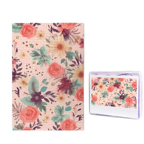 Schönes Blumenmuster-Puzzle, 1000 Teile, personalisiertes Puzzle, Holzbild, Puzzle für Erwachsene, Fotopuzzle, Kunst, Wandbehang, Dekoration für Geburtstag, Hochzeit, Valentinstag, Jahrestag Schönes Blumenmuster-Puzzle, 1000 Teile, personalisiertes Puzzle, Holzbild, Puzzle für Erwachsene, Fotopuzzle, Kunst, Wandbehang, Dekoration für Geburtstag, Hochzeit, Valentinstag, Jahrestag von BTCOWZRV
