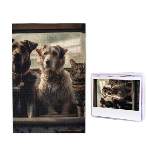 Tiere im Auto, Puzzle, 1000 Teile, personalisiertes Puzzle, Holzbild, Puzzle für Erwachsene, Fotopuzzle, Kunst, Wandbehang, Dekor für Geburtstag, Hochzeit, Valentinstag, Jahrestag Tiere im Auto, Puzzle, 1000 Teile, personalisiertes Puzzle, Holzbild, Puzzle für Erwachsene, Fotopuzzle, Kunst, Wandbehang, Dekor für Geburtstag, Hochzeit, Valentinstag, Jahrestag von BTCOWZRV