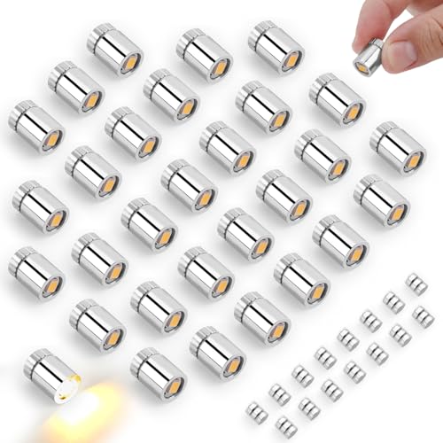 20stk Miniatur LED Lichter, Warmweiß Mikro LED Lichter mit 10 Extra Batterien für Puppenhäuser DIY Bastelarbeiten Partydekoration & Modellbeleuchtung Klein & Hellig für Miniaturprojekte 20stk Miniatur LED Lichter, Warmweiß Mikro LED Lichter mit 10 Extra Batterien für Puppenhäuser DIY Bastelarbeiten Partydekoration & Modellbeleuchtung Klein & Hellig für Miniaturprojekte von BTFO